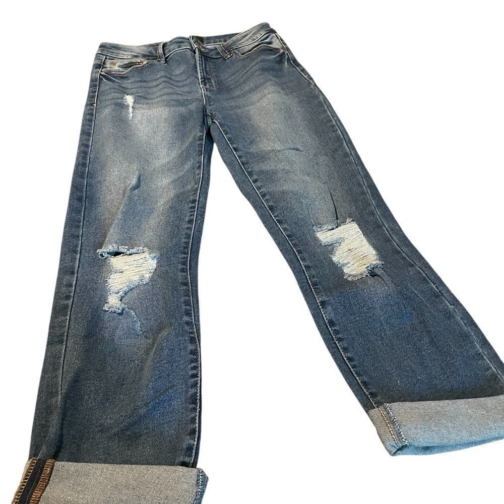 Rachel (Rachel Rov) Classic Blue Distressed Women Jeans size 8/29